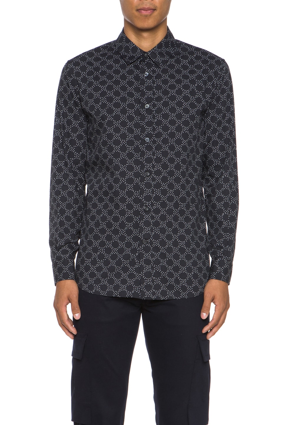 Image 1 of Marc Jacobs Shadow Dot Cotton Shirt in Black Multi
