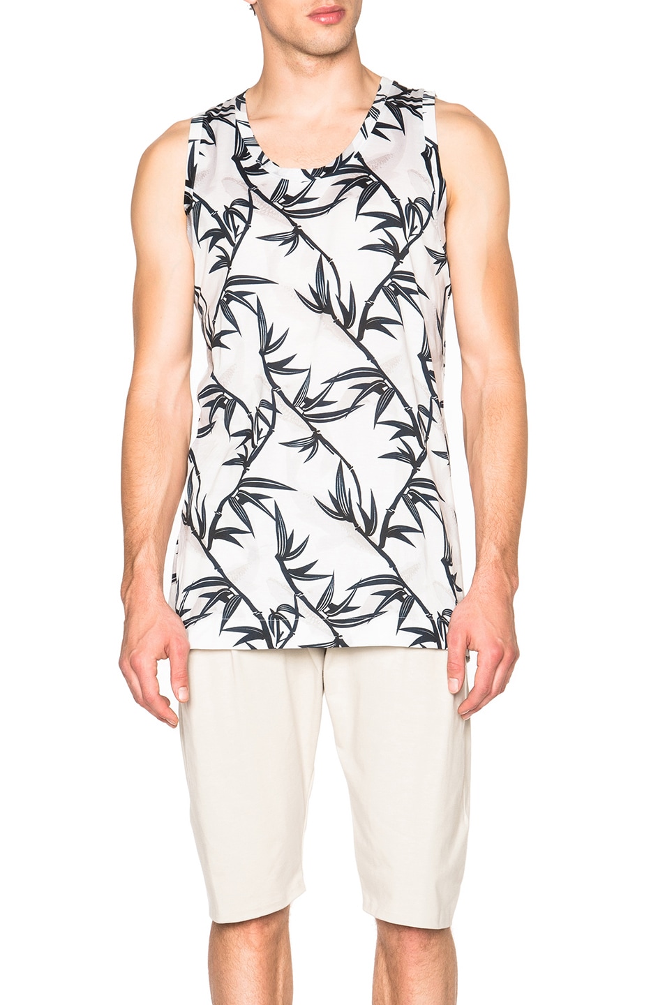 Image 1 of Marc Jacobs Shadow Leaf Jersey Oversize Tank in Ivory Multi