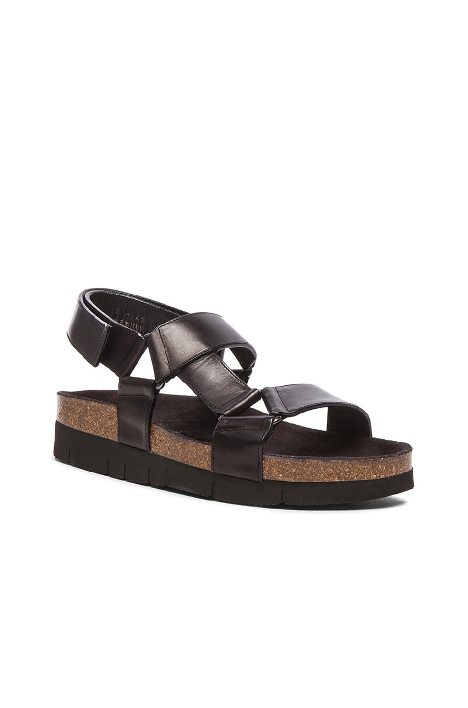 Image 1 of Marc Jacobs Strap Leather Sandals in Black