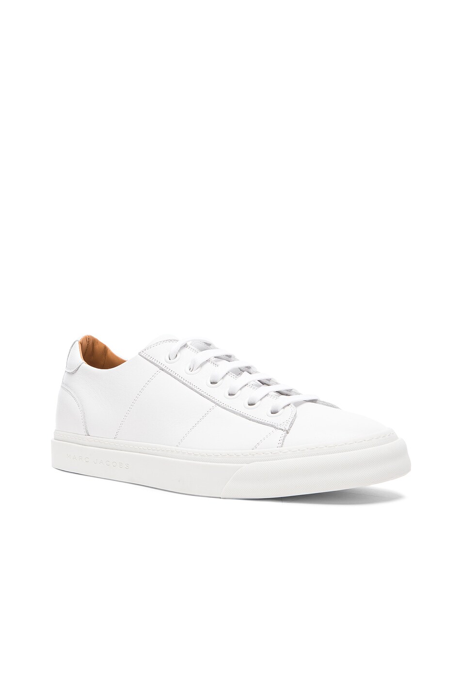 Image 1 of Marc Jacobs Low Top Leather Sneakers in White