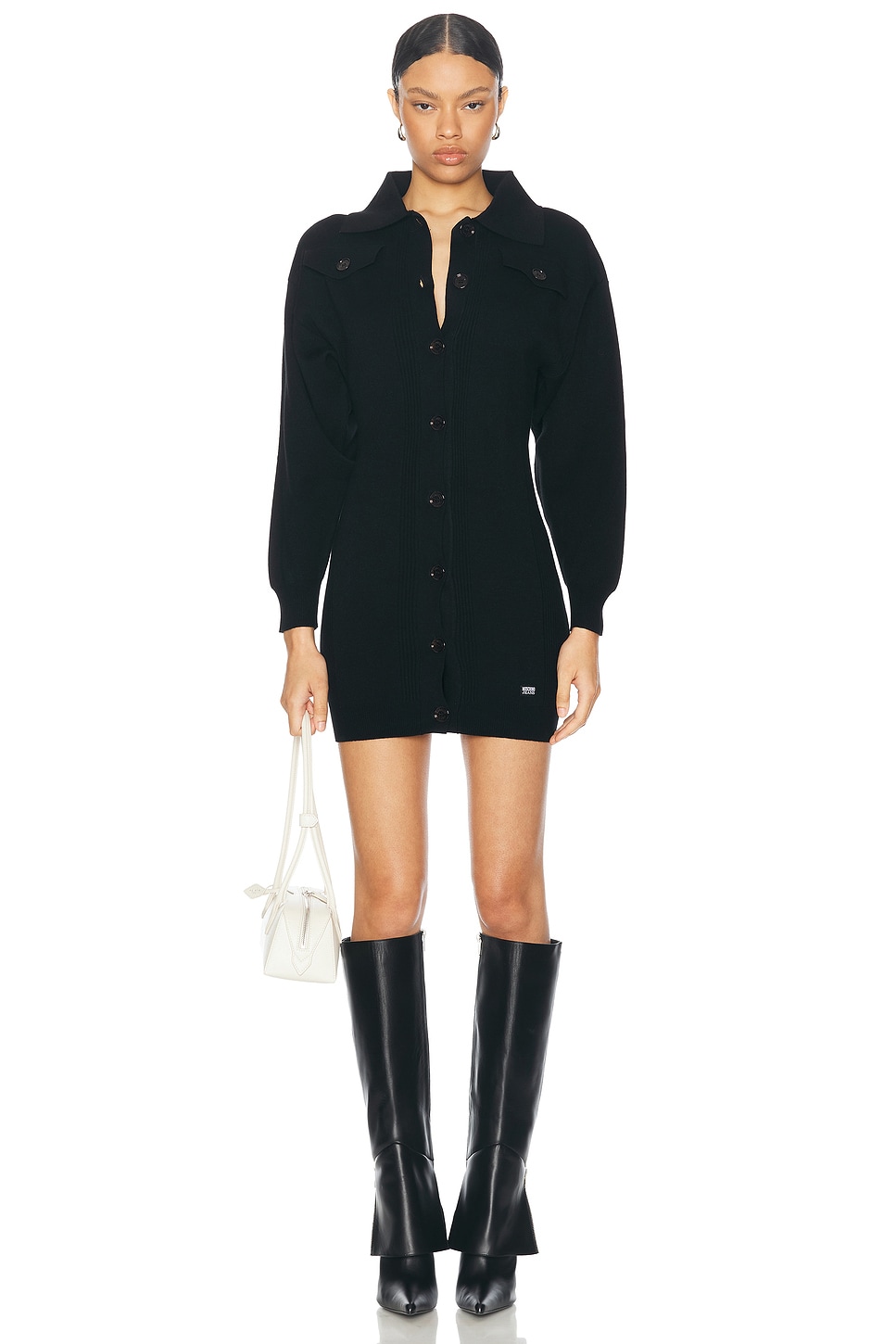 Image 1 of Moschino Jeans Long Sleeve Dress in Black