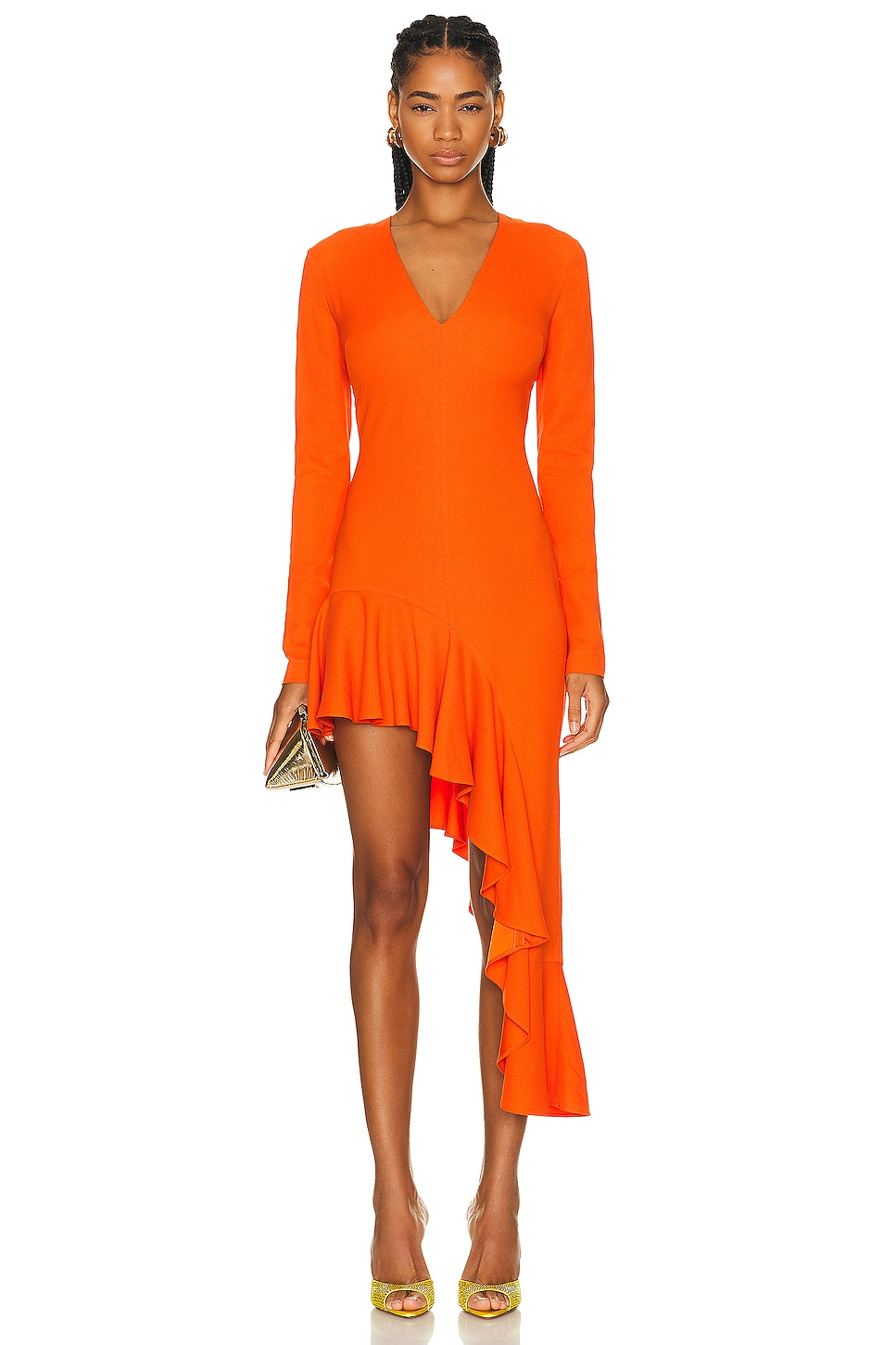 Image 1 of Moschino Jeans Asymmetrical Dress in Orange