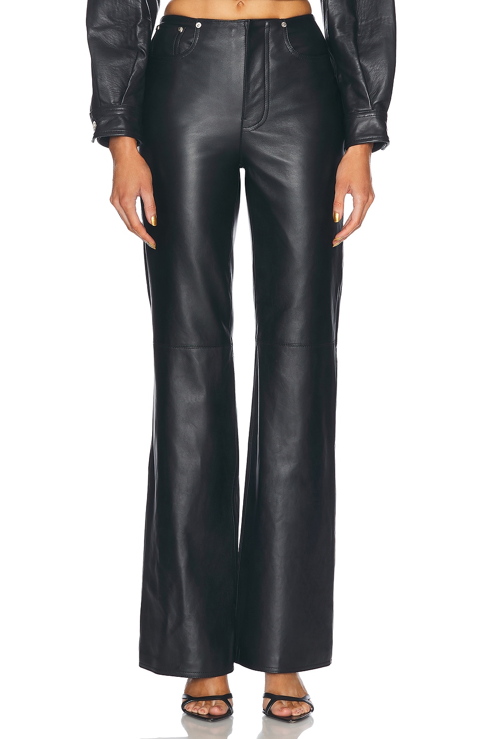 Image 1 of Moschino Jeans Wide Leg in Black