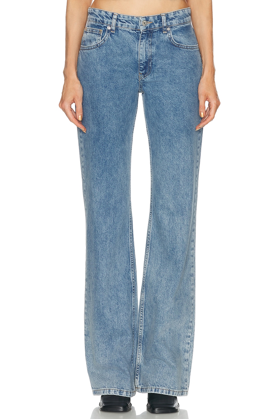 Image 1 of Moschino Jeans Wide Leg in Multi Blue