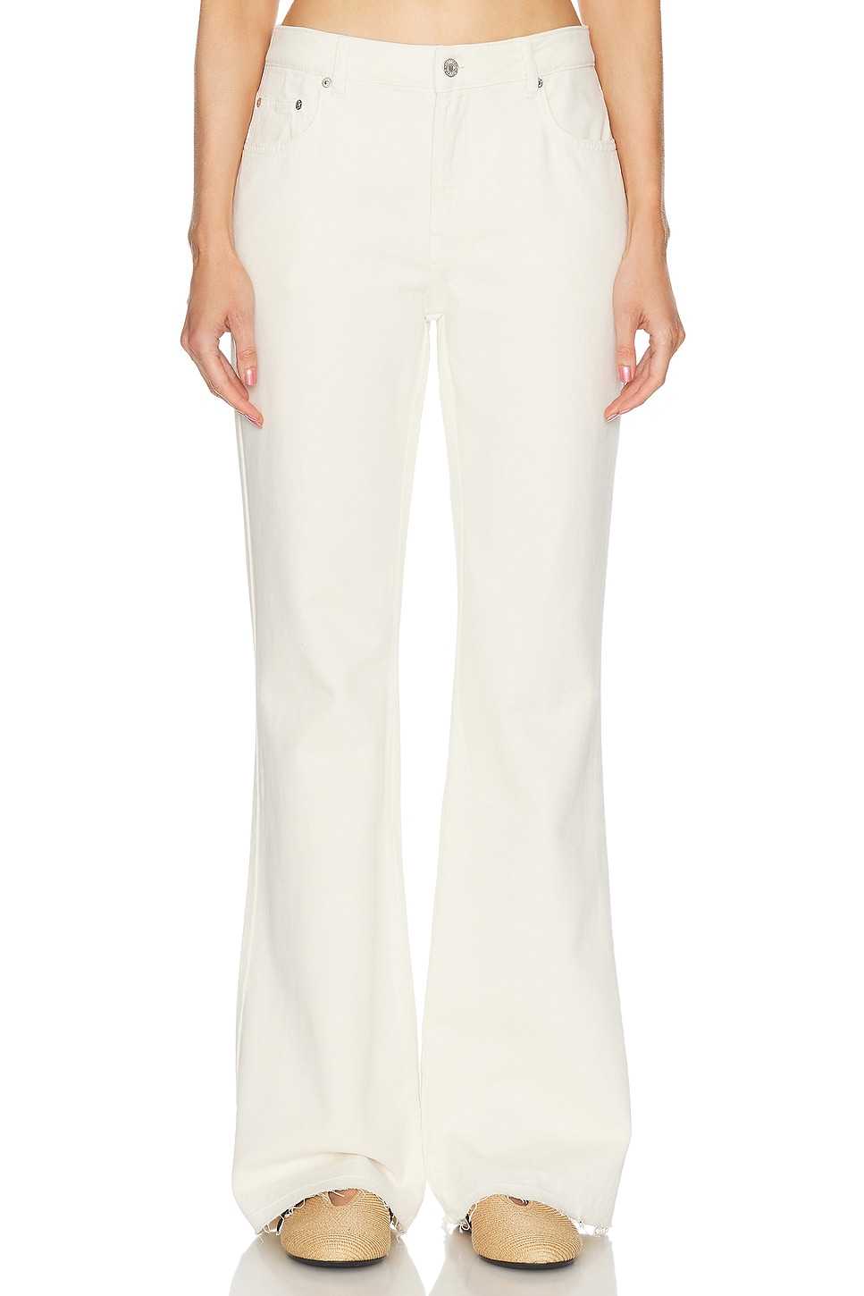 Image 1 of Moschino Jeans Wide Leg in Ivory