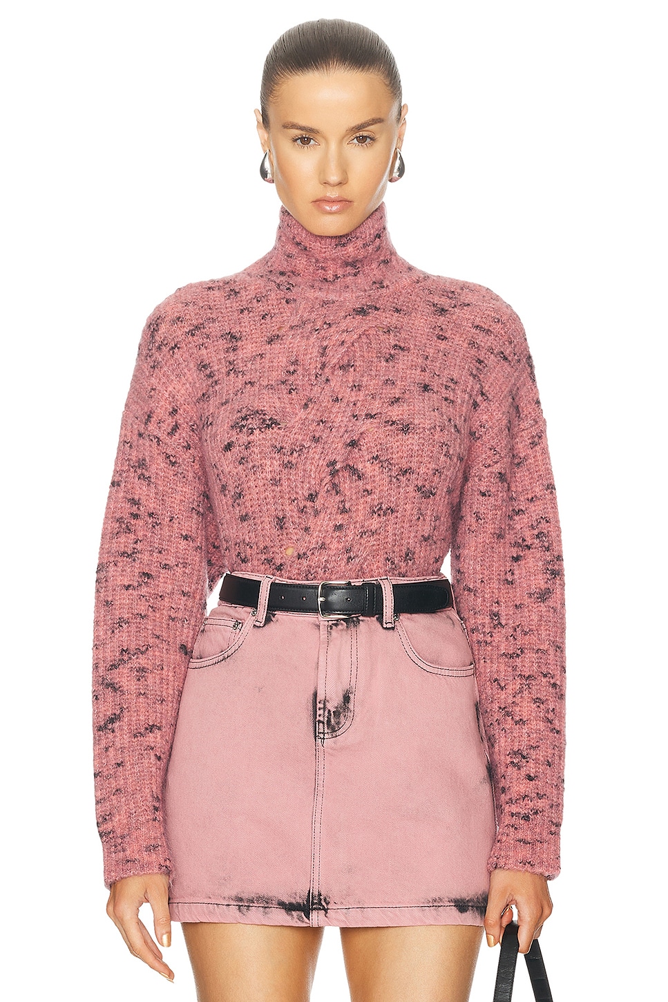 Image 1 of Moschino Jeans Turtleneck Sweater in Multi Violet