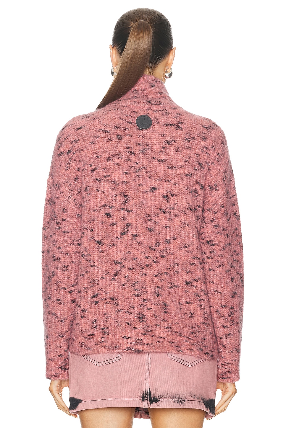 Image 3 of Moschino Jeans Turtleneck Sweater in Multi Violet