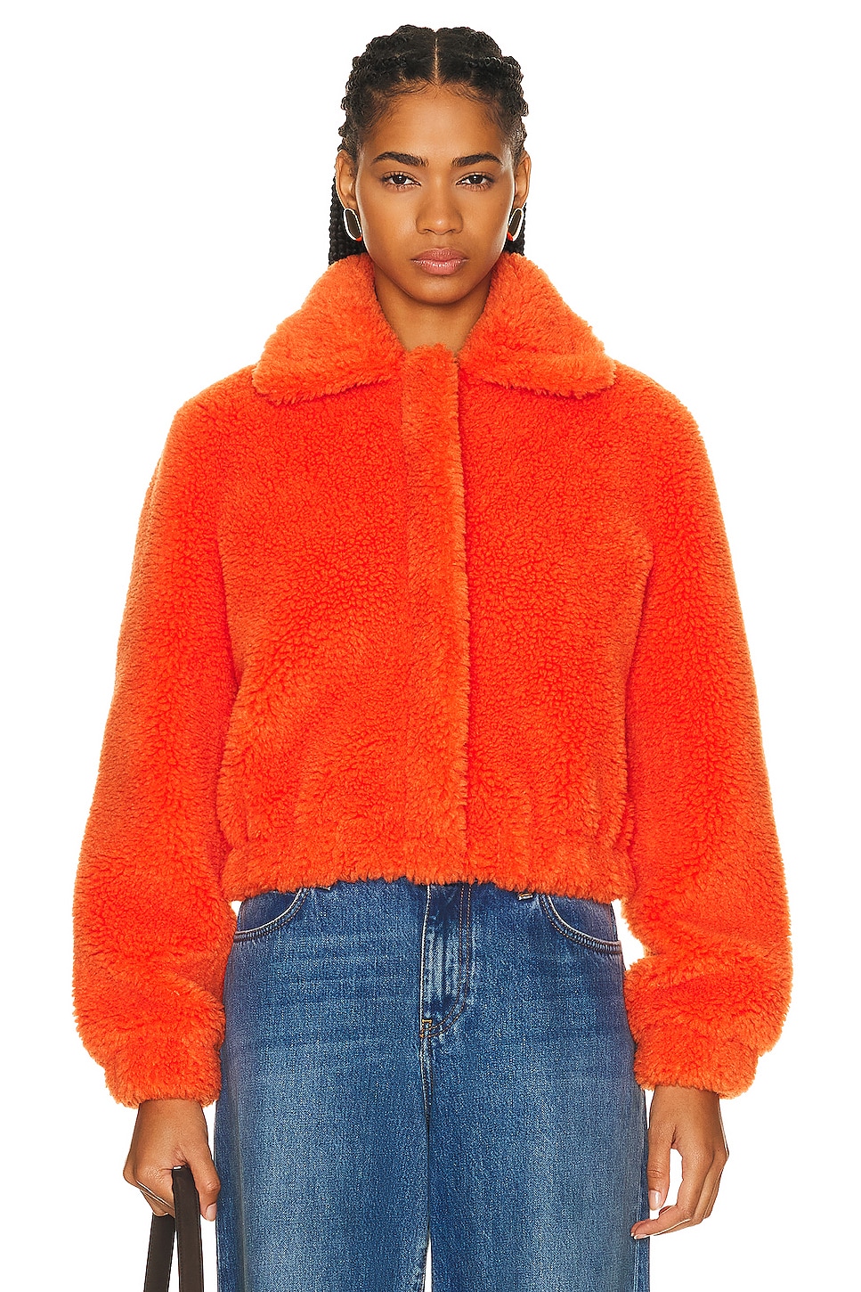 Image 1 of Moschino Jeans Teddy Jacket in Orange