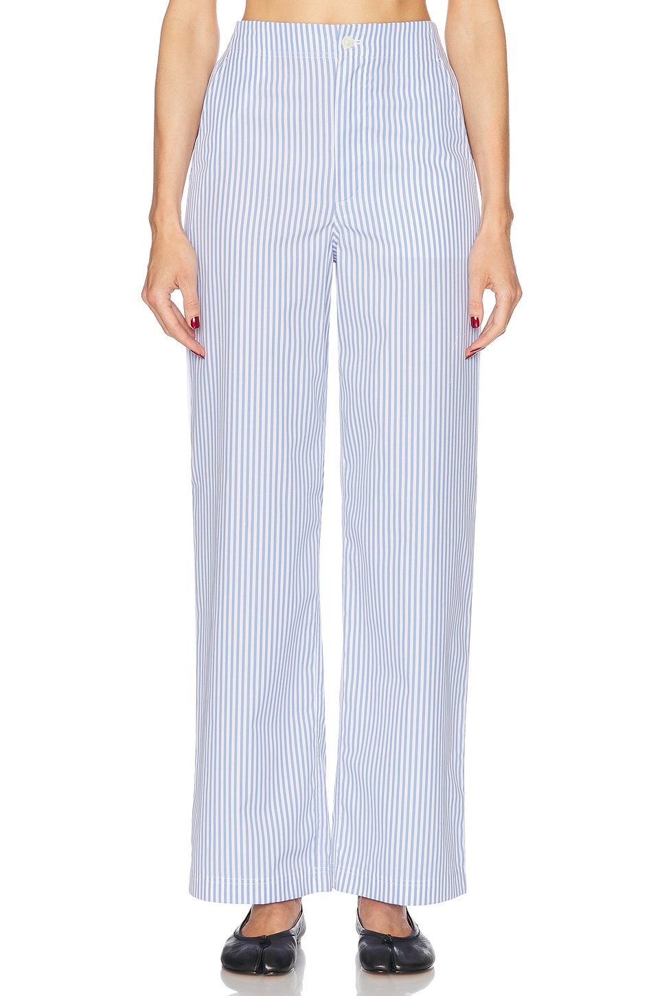Image 1 of Moschino Jeans Striped Pant in Multi Light Blue