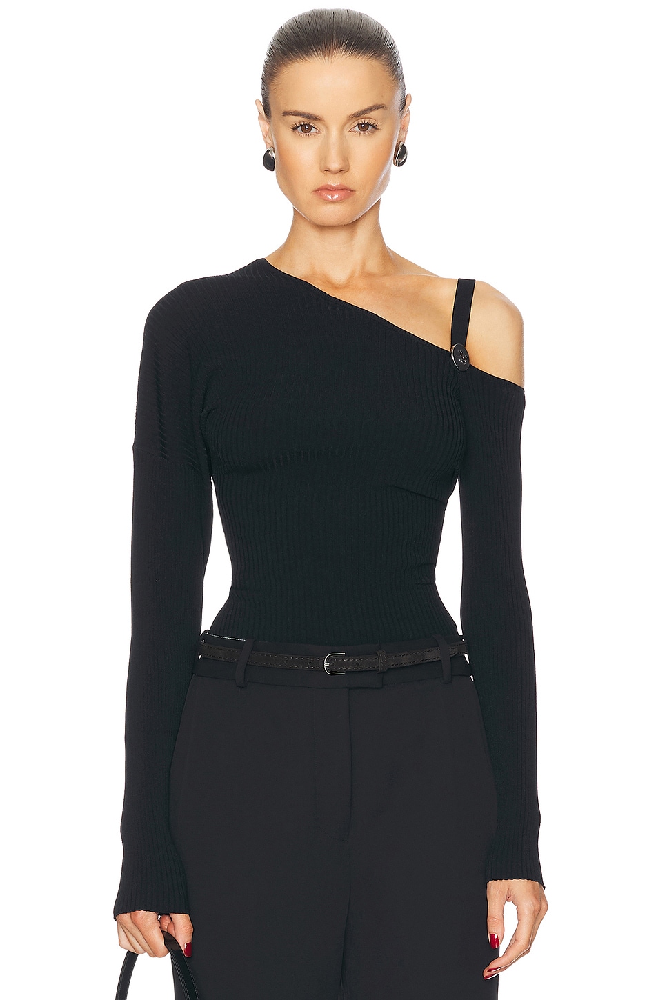 Party Long Sleeve Top in Black