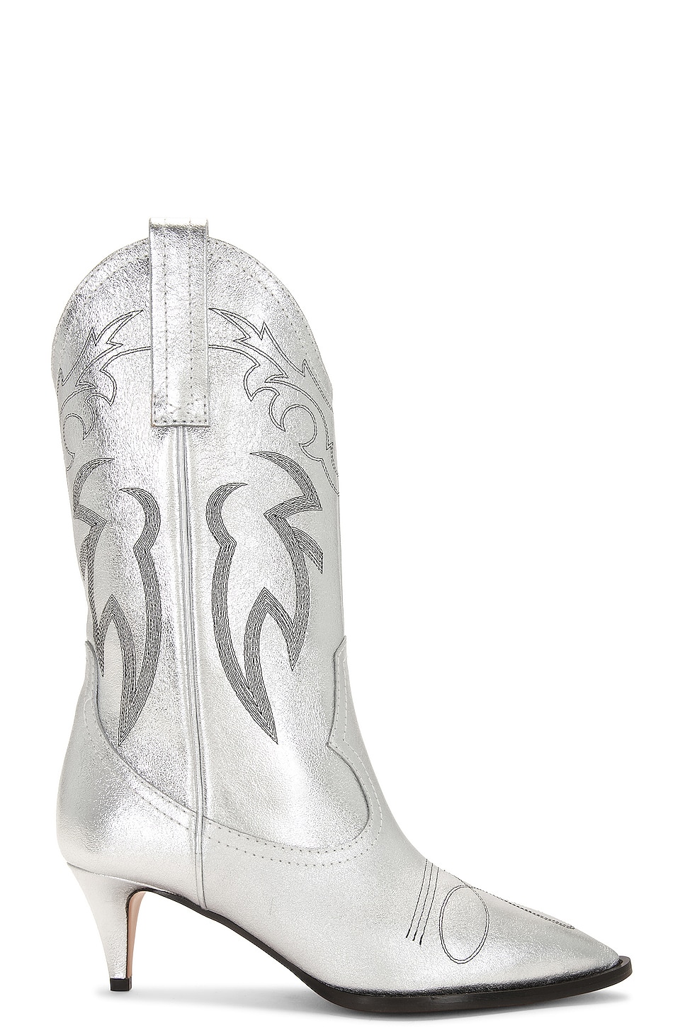 Ankle Boot in Metallic Silver
