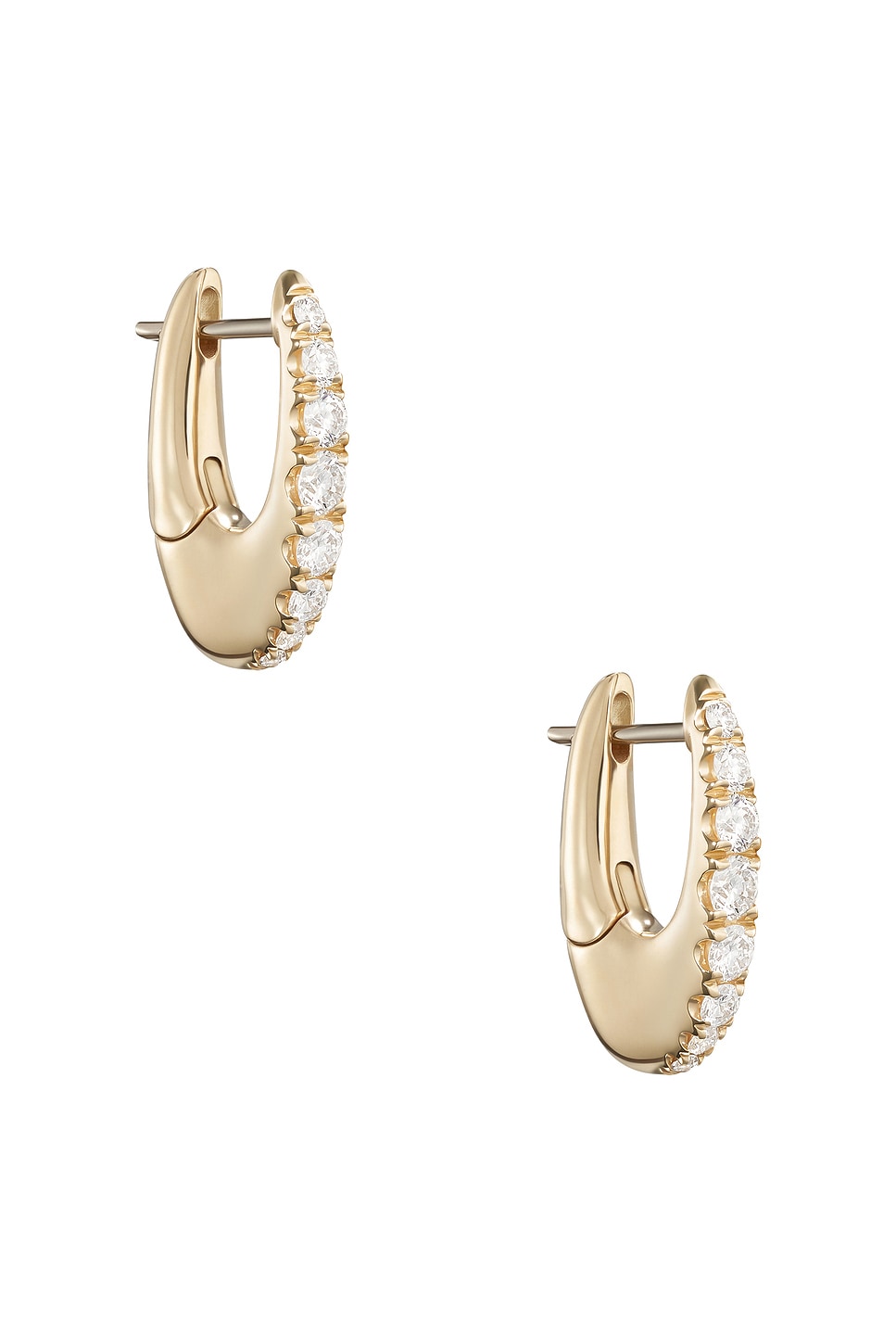 Lulu Small Hoop Earrings in Metallic Gold