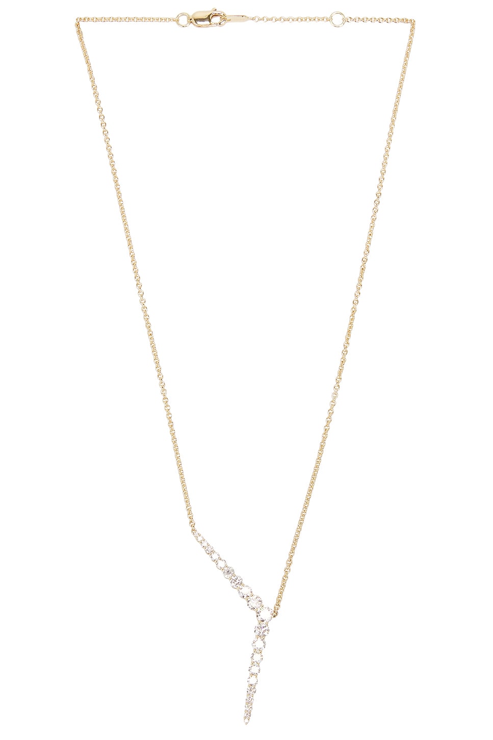 Aria Y Necklace in Metallic Gold