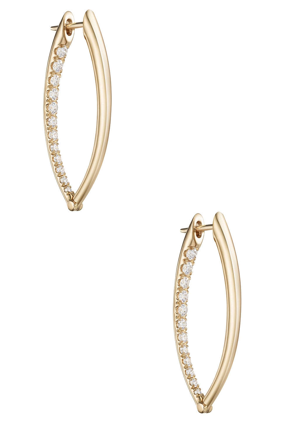 Cristina Medium Earrings in Metallic Gold