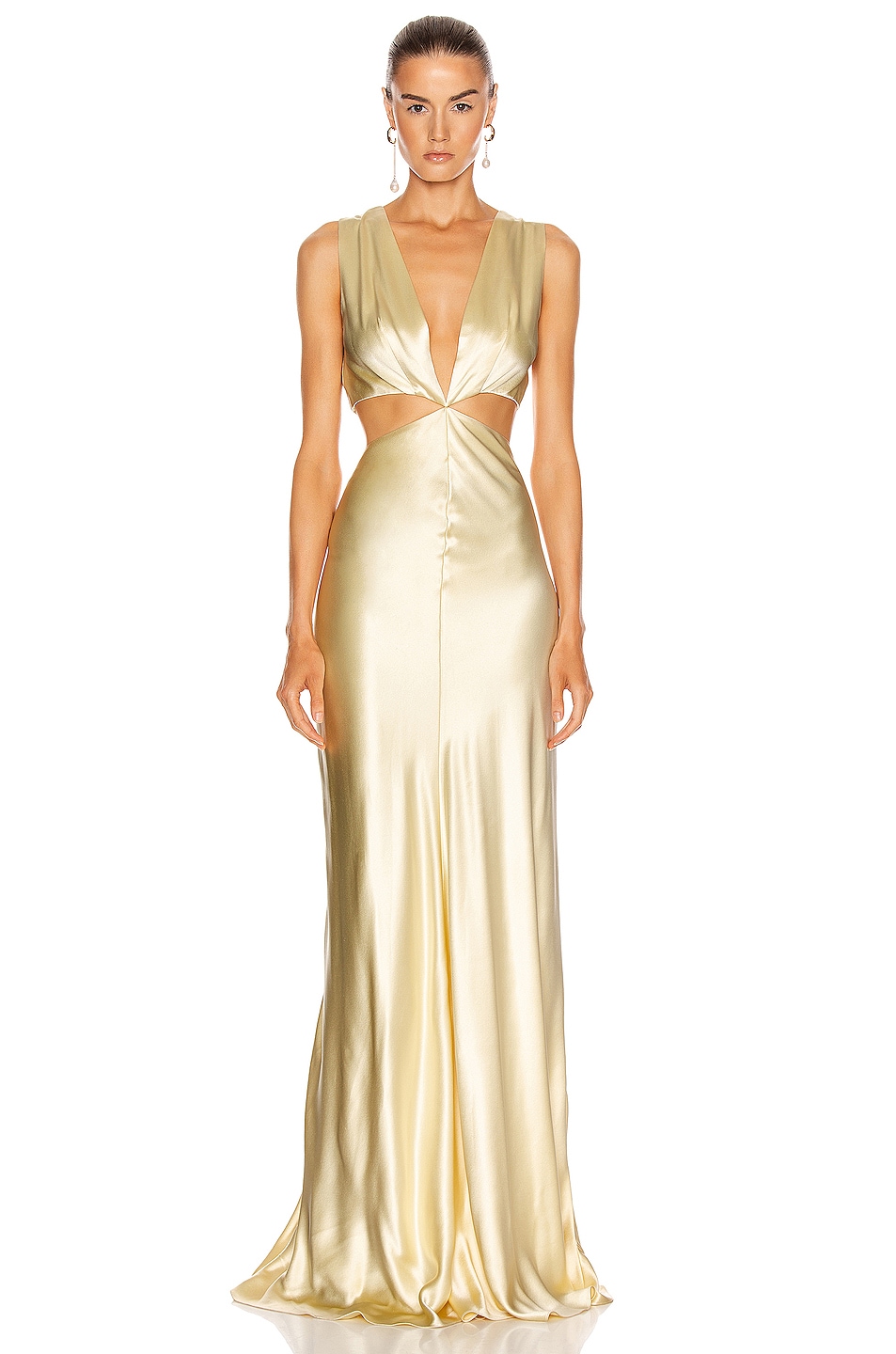Image 1 of Markarian Monaca Cut Out Gown in Buttercup