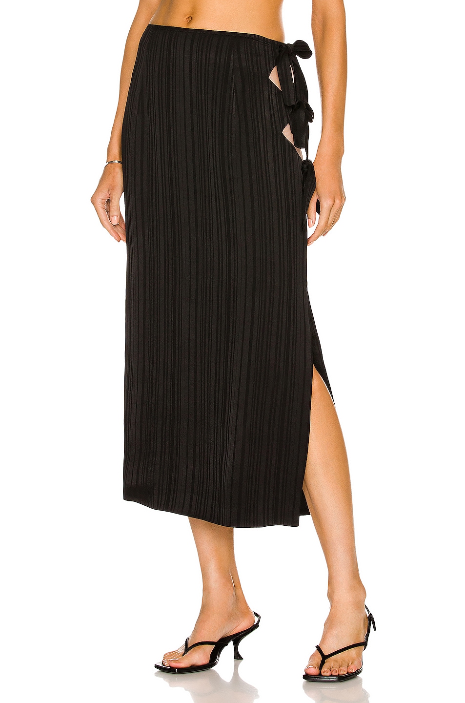 Image 1 of Markarian Rhea Side Tie Skirt in Black
