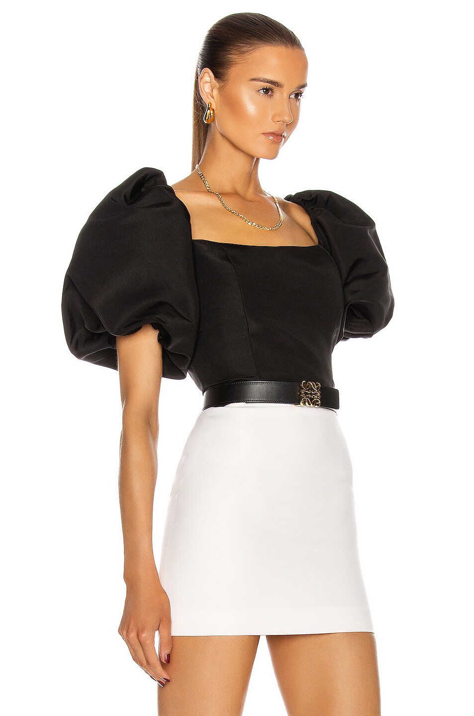Miriam Puff Sleeve Top Black