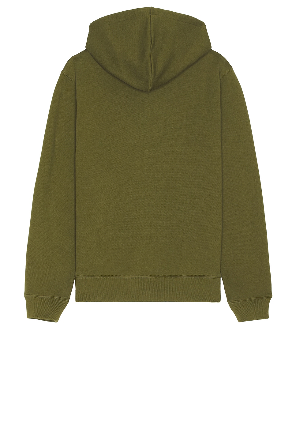 Shop Maison Kitsuné Bold Fox Head Patch Comfort Zipped Hoodie In Military Green