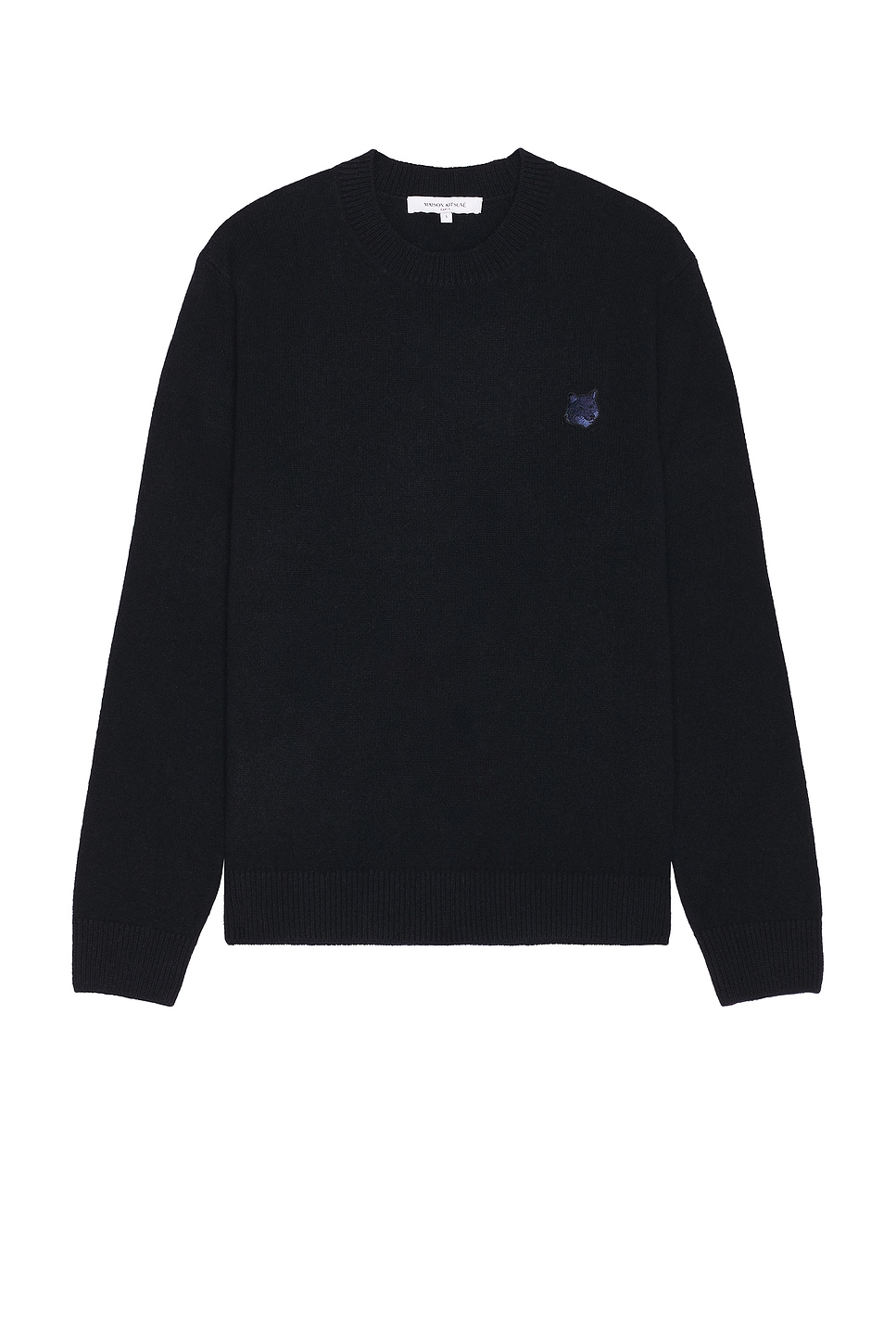 Bold Fox Head Patch Regular Sweater in Navy