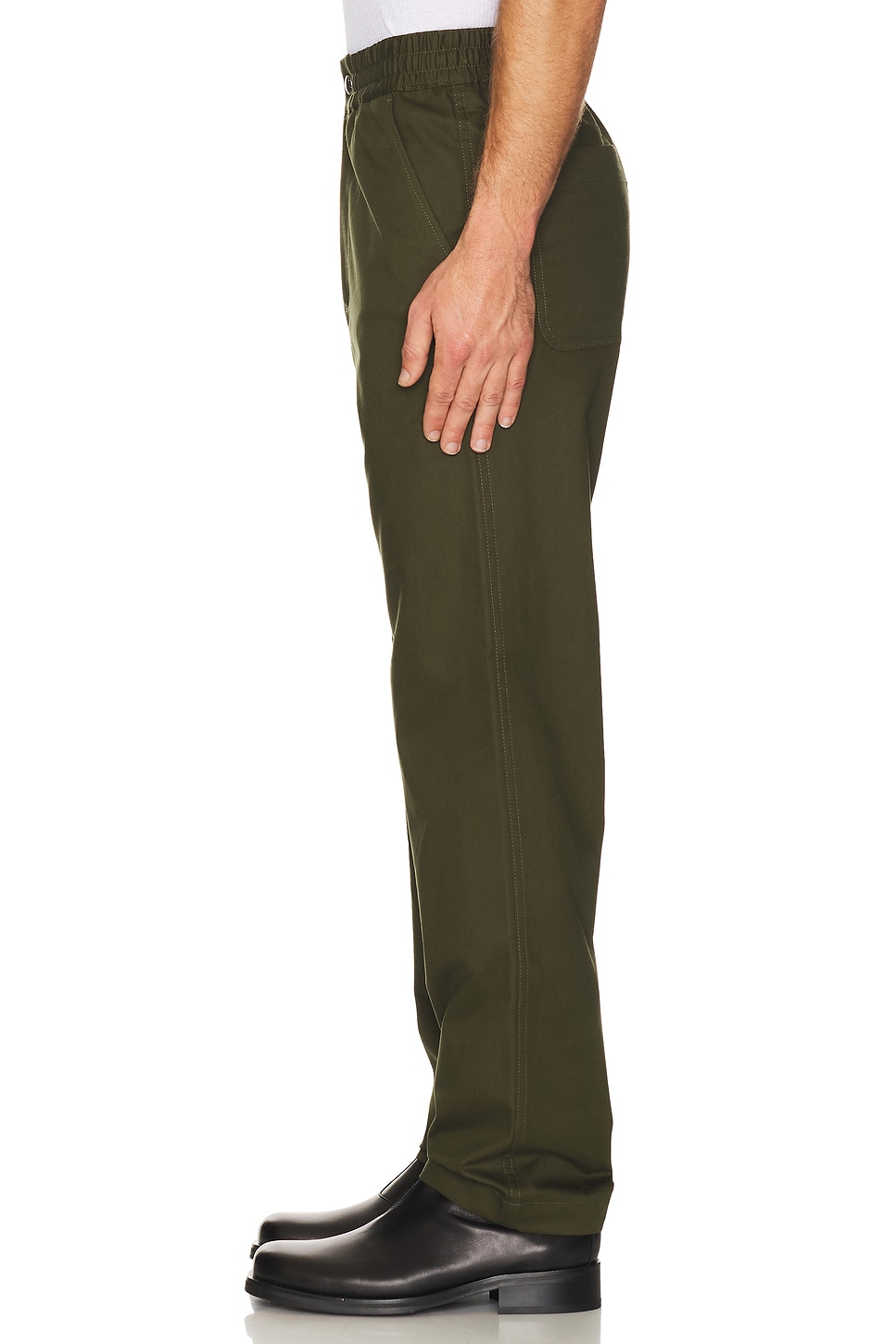 Image 1 of Maison Kitsune Casual Pants in Military Green