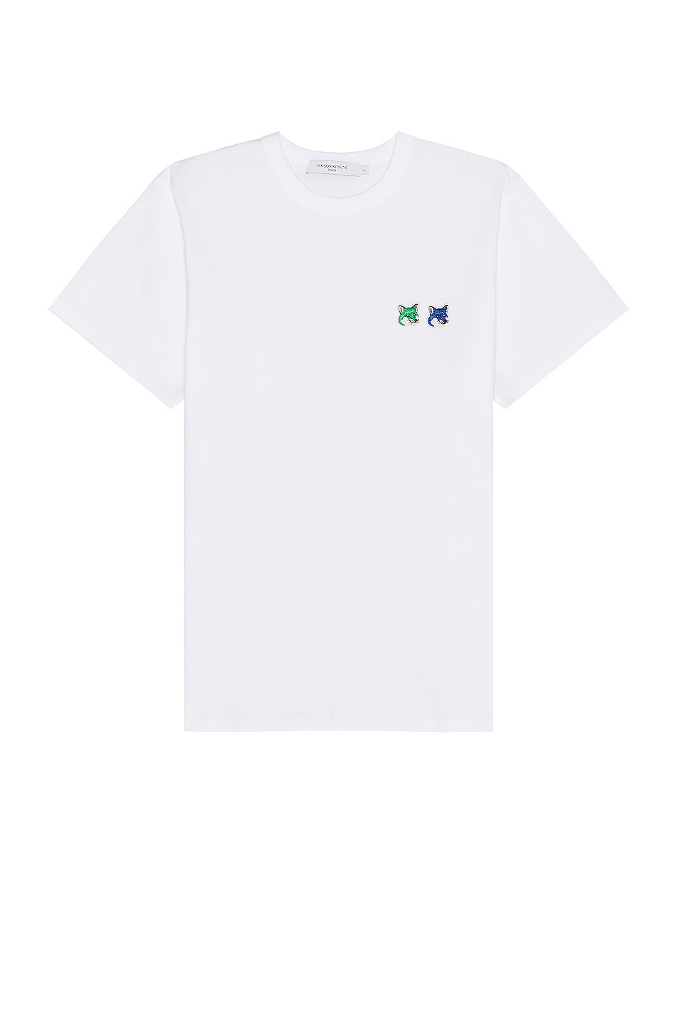 Image 1 of Maison Kitsune Double Monochrome Fox Head Patch Classic Tee in White