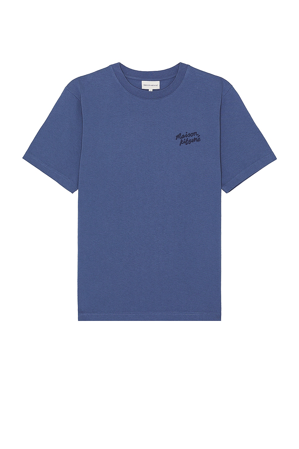 Image 1 of Maison Kitsune Handwriting Comfort T-shirt in Storm Blue
