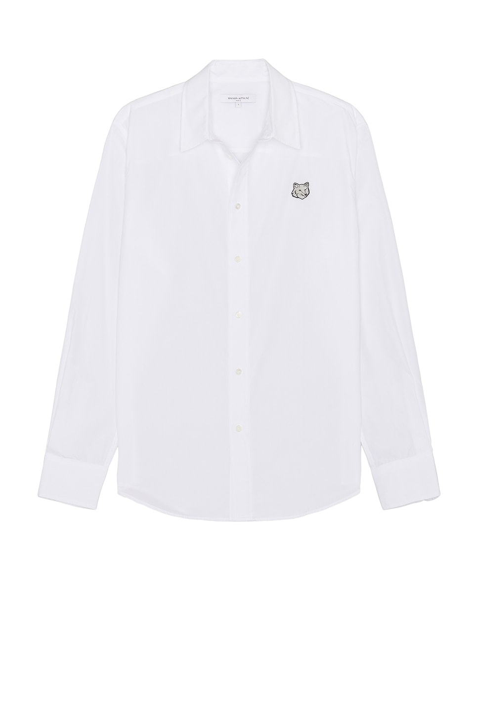 Image 1 of Maison Kitsune Bold Fox Head Casual Shirt in White