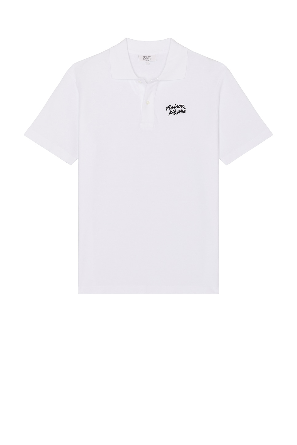 Maison Kitsune Maison Kitsune Handwriting Comfort Polo in White