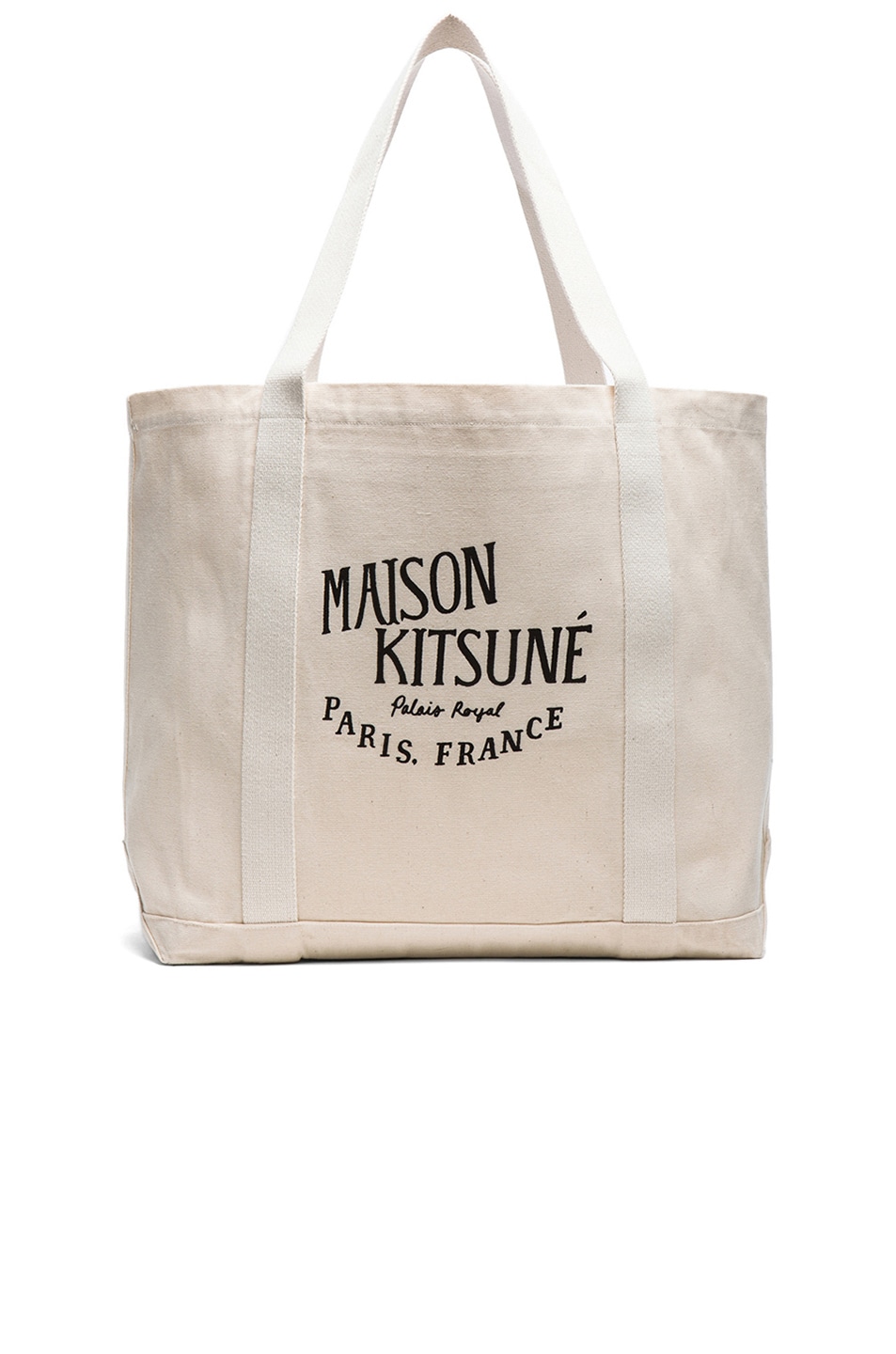 Image 1 of Maison Kitsune Shopping Bag Deluxe in Cream