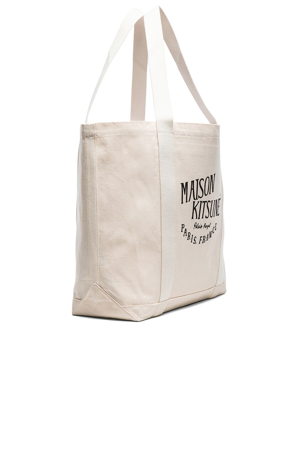 Maison Kitsune Shopping Bag Deluxe in Cream | FWRD