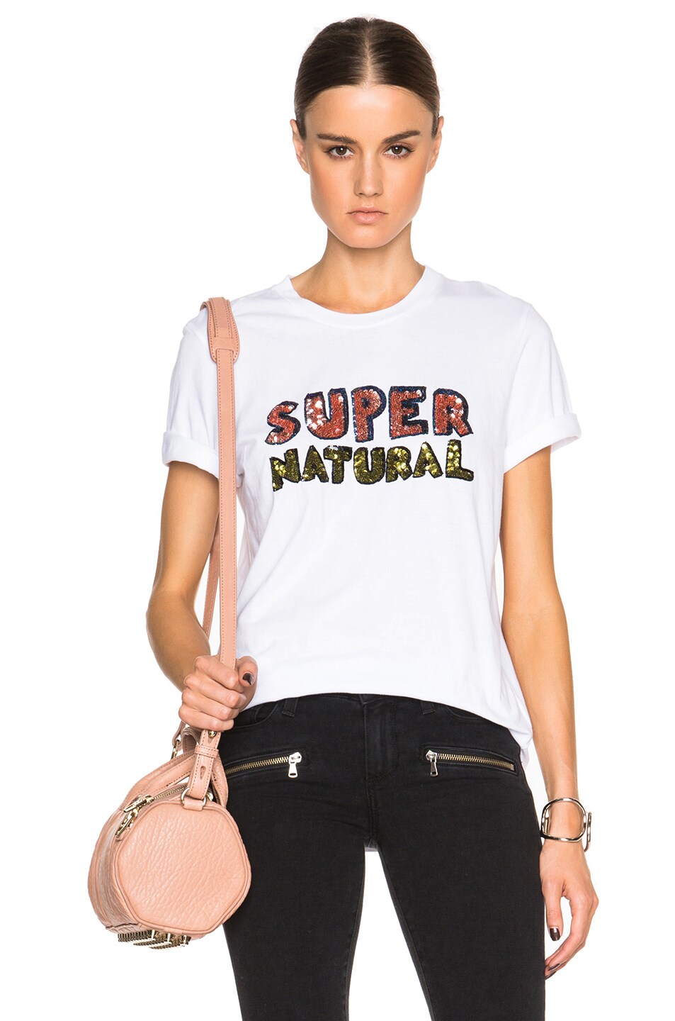 Image 1 of Markus Lupfer Supernatural Sequin Tee in White
