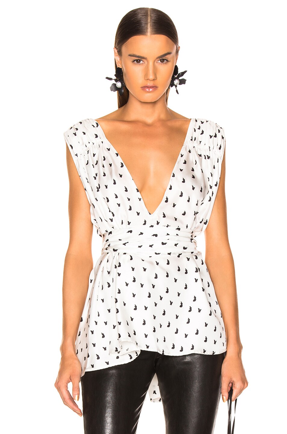 Image 1 of Maggie Marilyn I Can Count On You Wrap Top in Sculpture Print