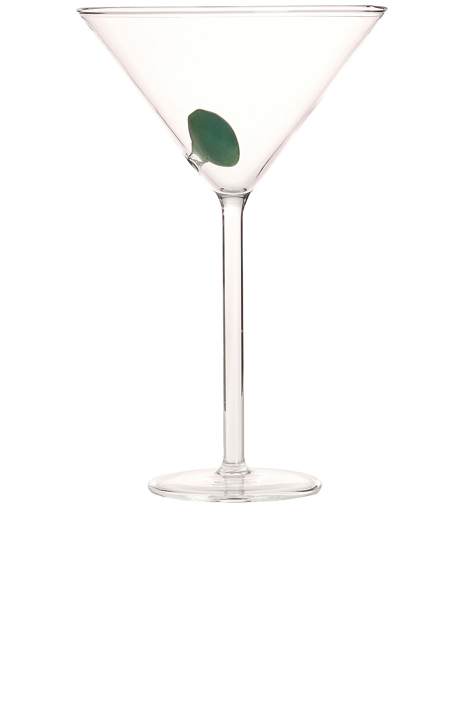 Image 1 of Maison Balzac Martini Glass in Clear & Opaque Olive