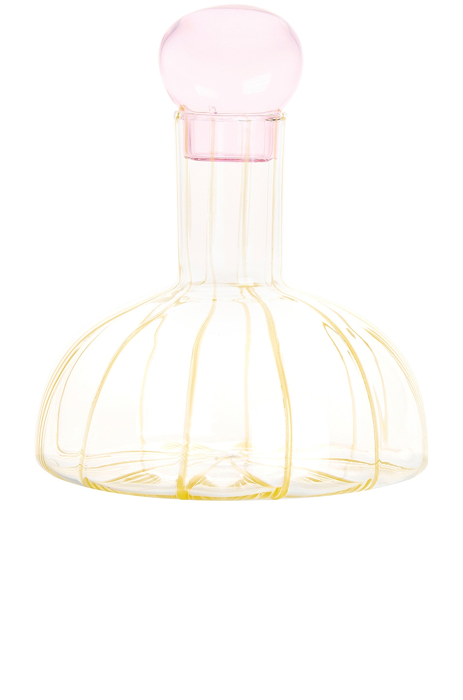 Image 1 of Maison Balzac Grand Soleil Decanter in Clear, Yellow, & Pink