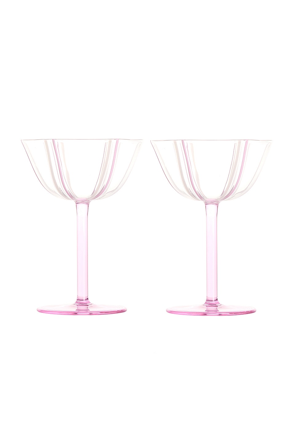Image 1 of Maison Balzac Grand Soleil Coupes Set Of 2 in Pink