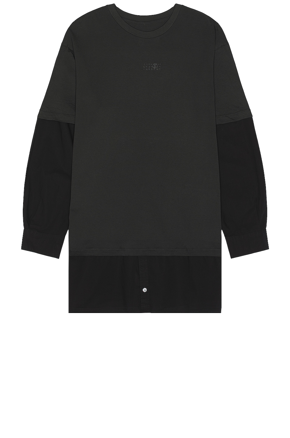 Image 1 of MM6 Maison Margiela Long Sleeve T-shirt in Anthracite