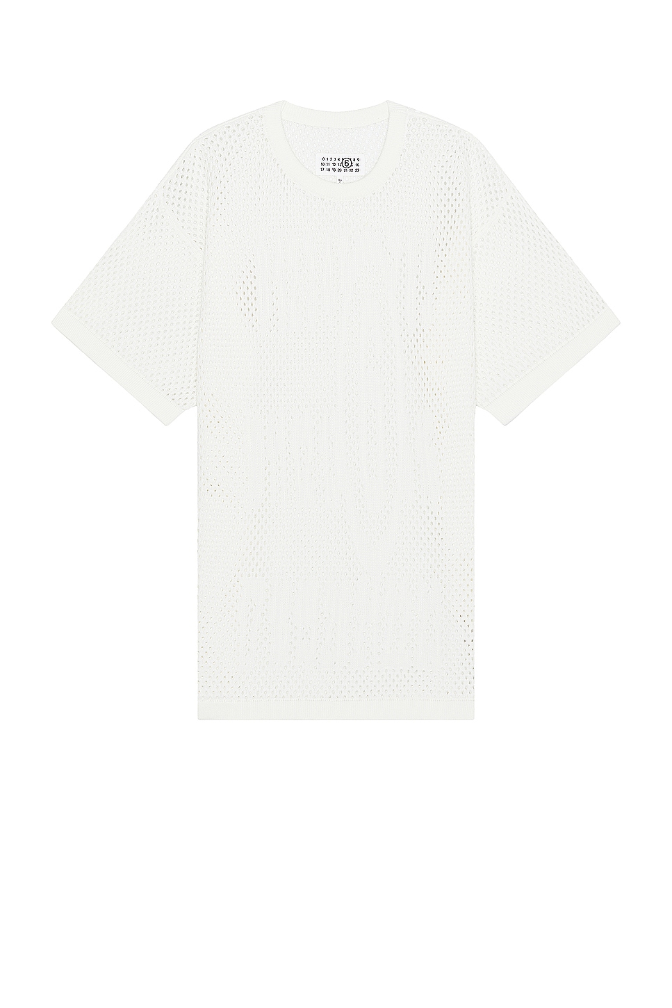 Image 1 of MM6 Maison Margiela Mesh T-Shirt in Off White