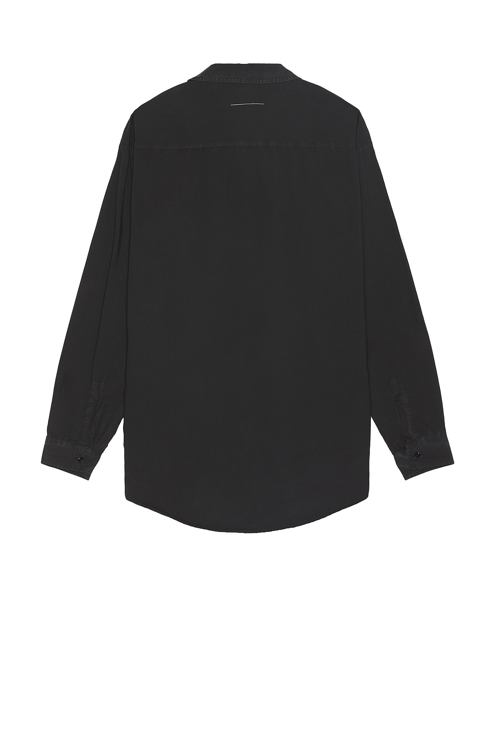 Mm6 Maison Margiela Long Sleeved Shirt In Washed Black