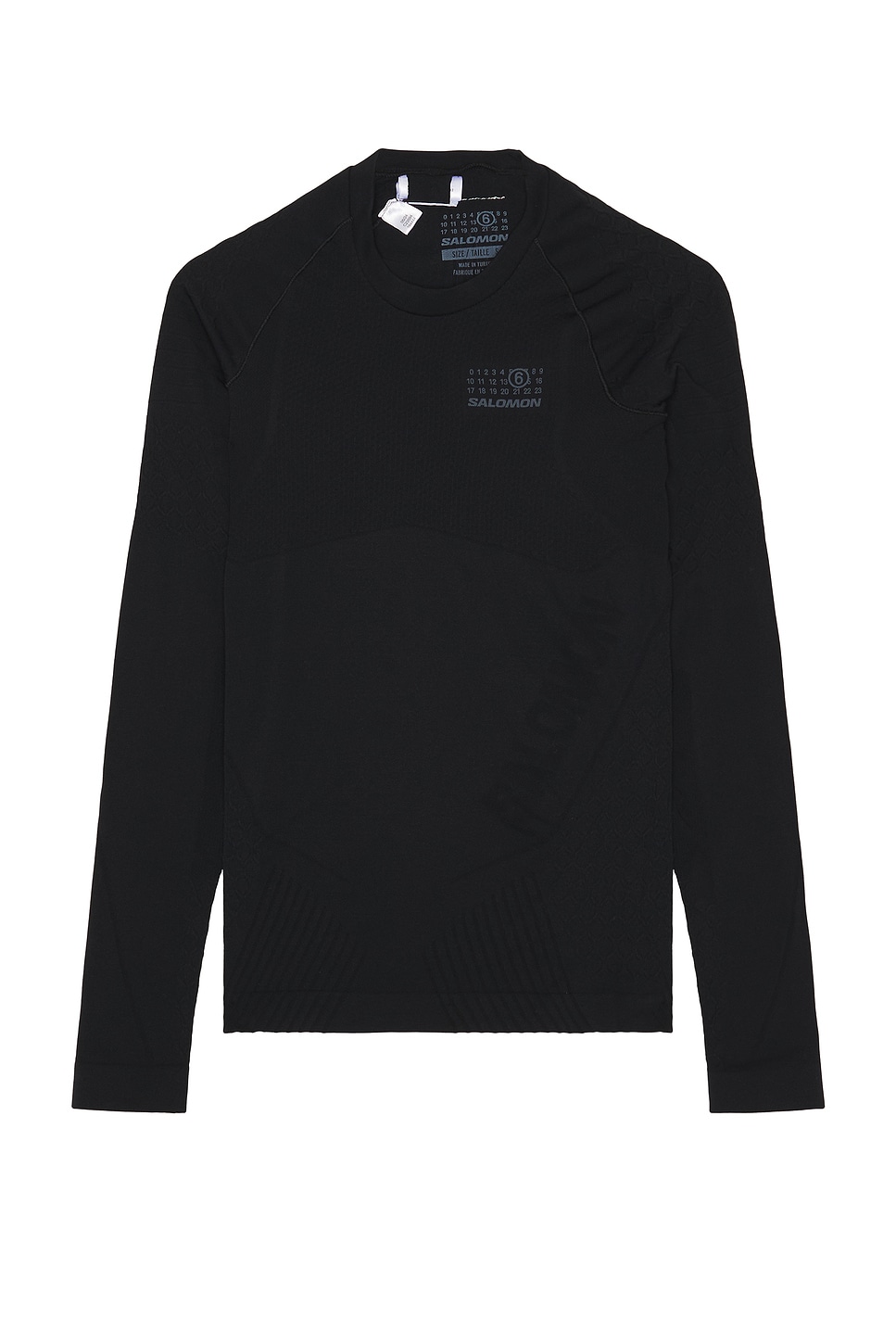 Image 1 of MM6 Maison Margiela x Salomon Long-Sleeved Top in Deep Black