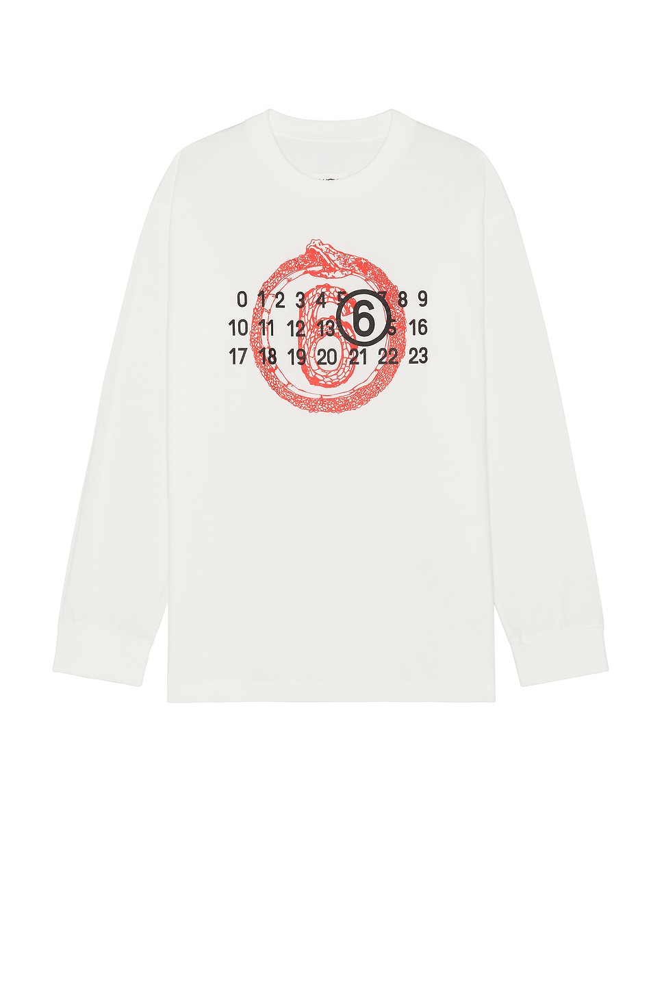 Image 1 of MM6 Maison Margiela Long Sleeve T-Shirt in Off White