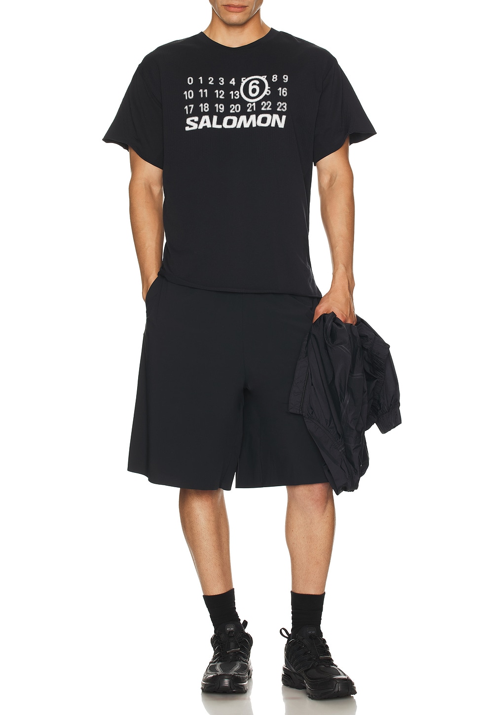Image 1 of MM6 Maison Margiela x Salomon T-Shirt in Deep Black