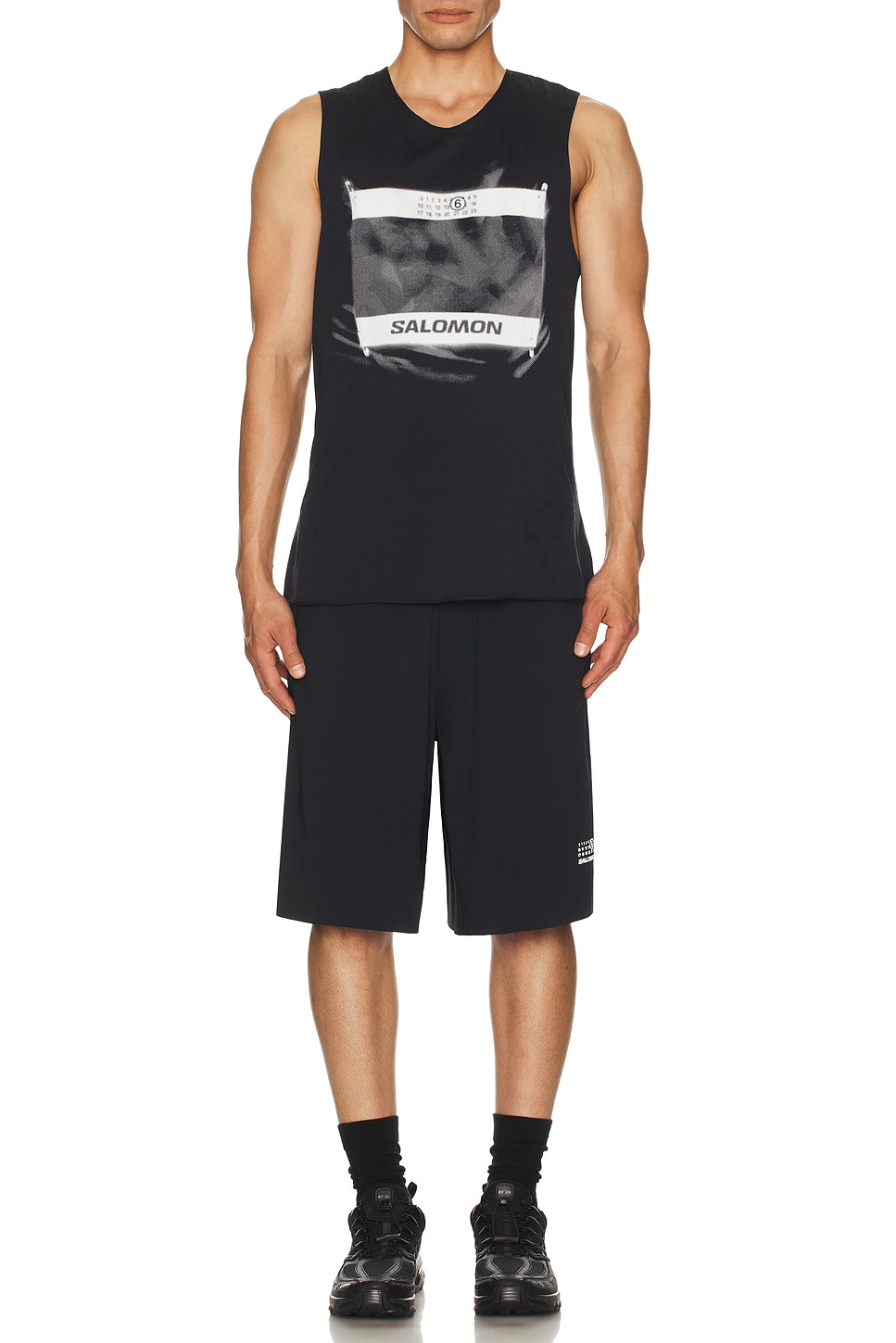 Image 1 of MM6 Maison Margiela x Salomon Tank Top in Deep Black