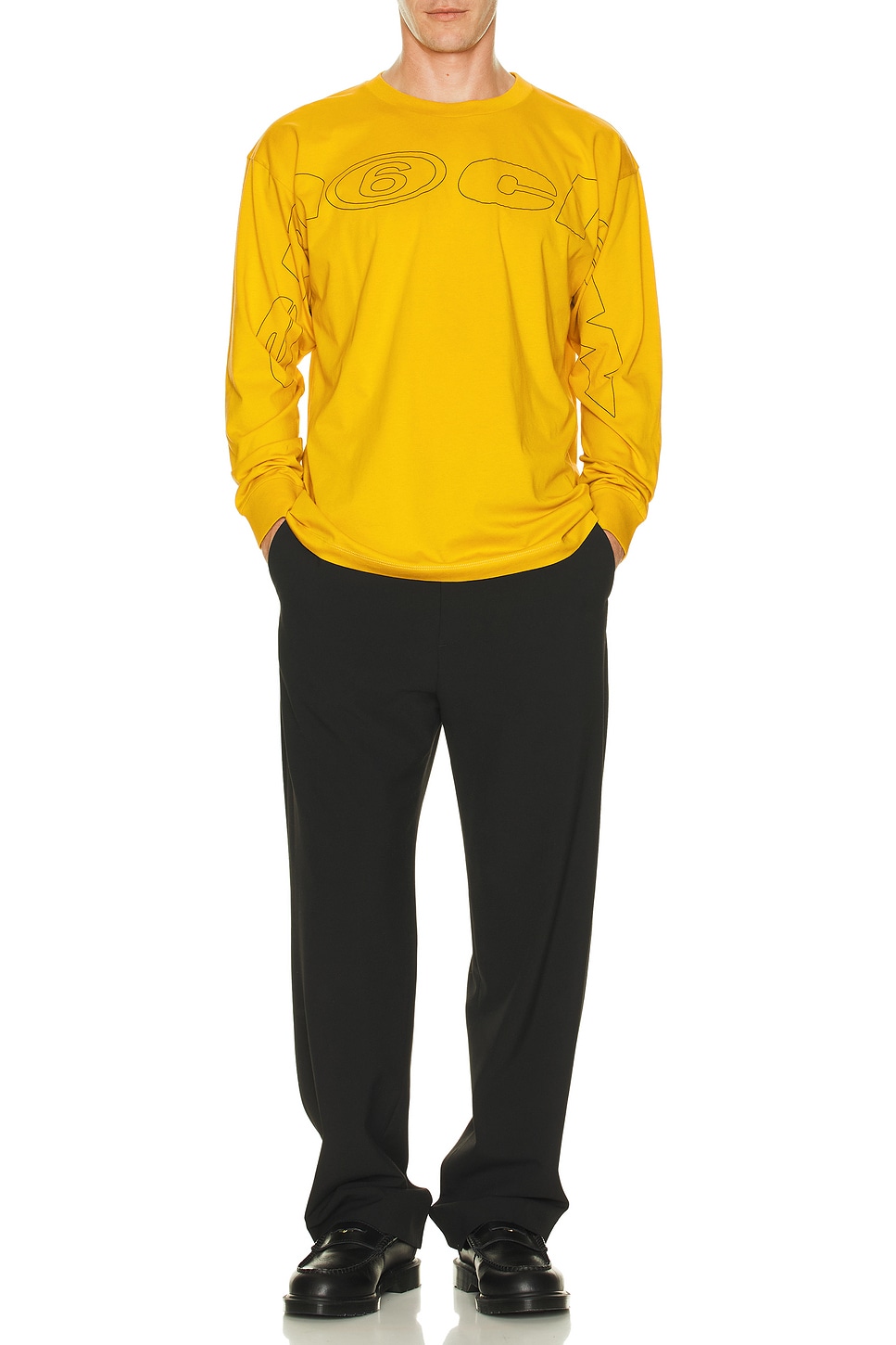 Image 1 of MM6 Maison Margiela Long Sleeve Top in Yellow