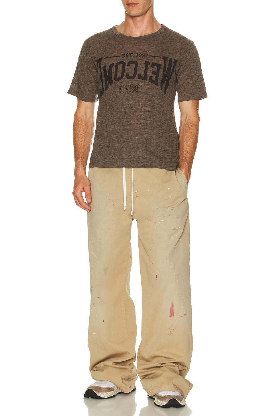 Image 1 of MM6 Maison Margiela Tee in Taupe
