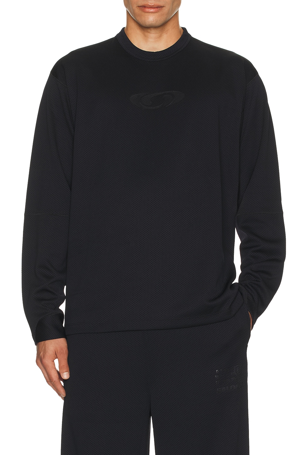 Image 1 of MM6 Maison Margiela x Salomon Long Sleeved Top in Washed Black