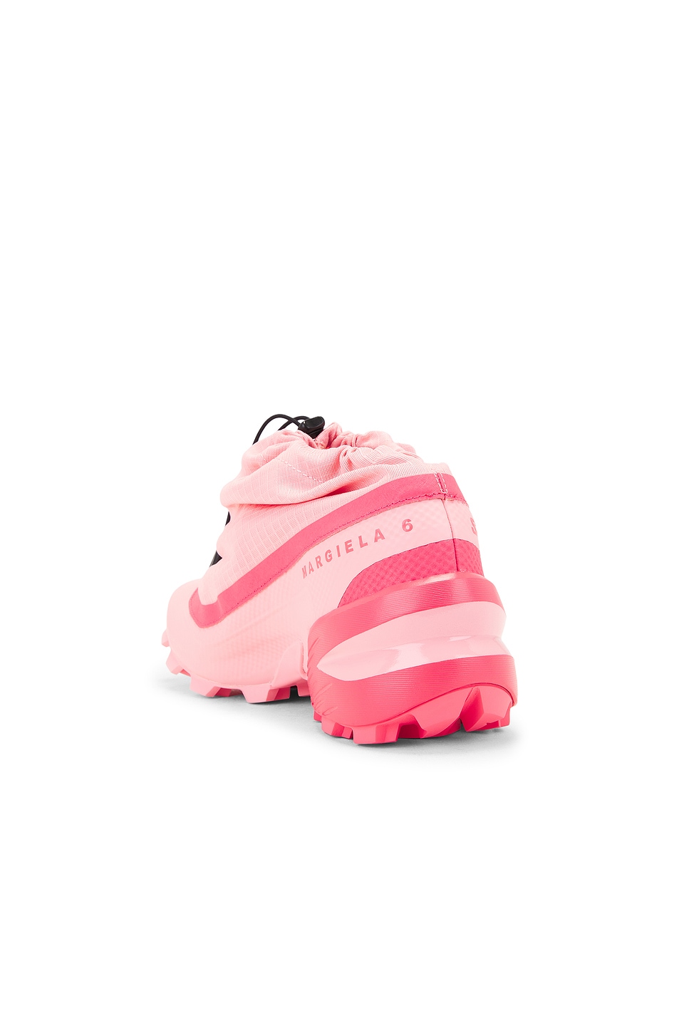 Image 3 of MM6 Maison Margiela x Salomon Cross Low Sneakers in Flamingo Pink, Rouge Red, & Black