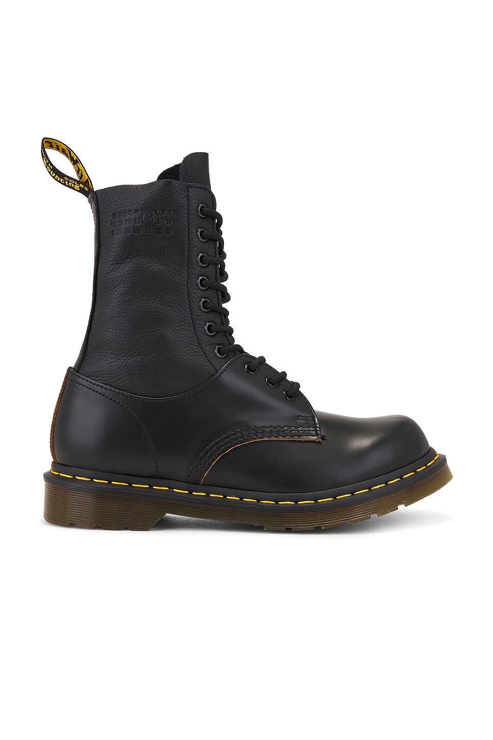 Image 1 of MM6 Maison Margiela x Dr. Martens 10 Eye Twisted And Reimagined 85 Las in Black