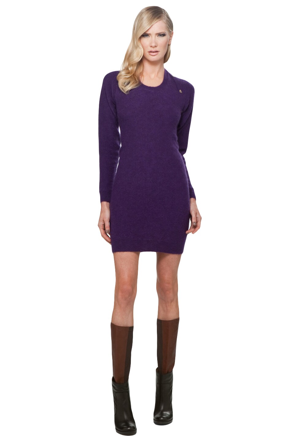 Image 1 of MM6 Maison Margiela Dolman Sleeve Dress in Violet