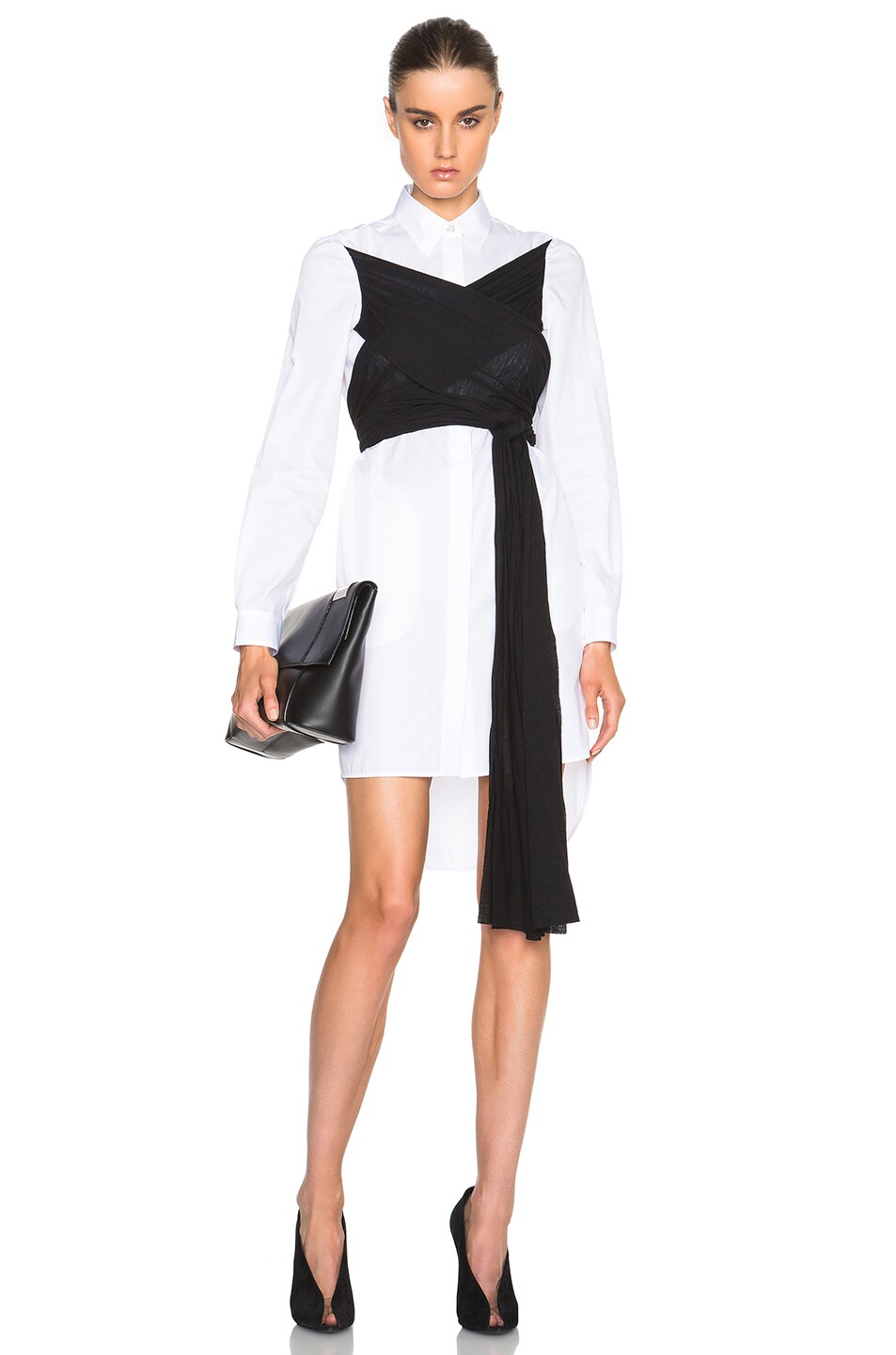 Image 1 of MM6 Maison Margiela Poplin Dress in Black & White