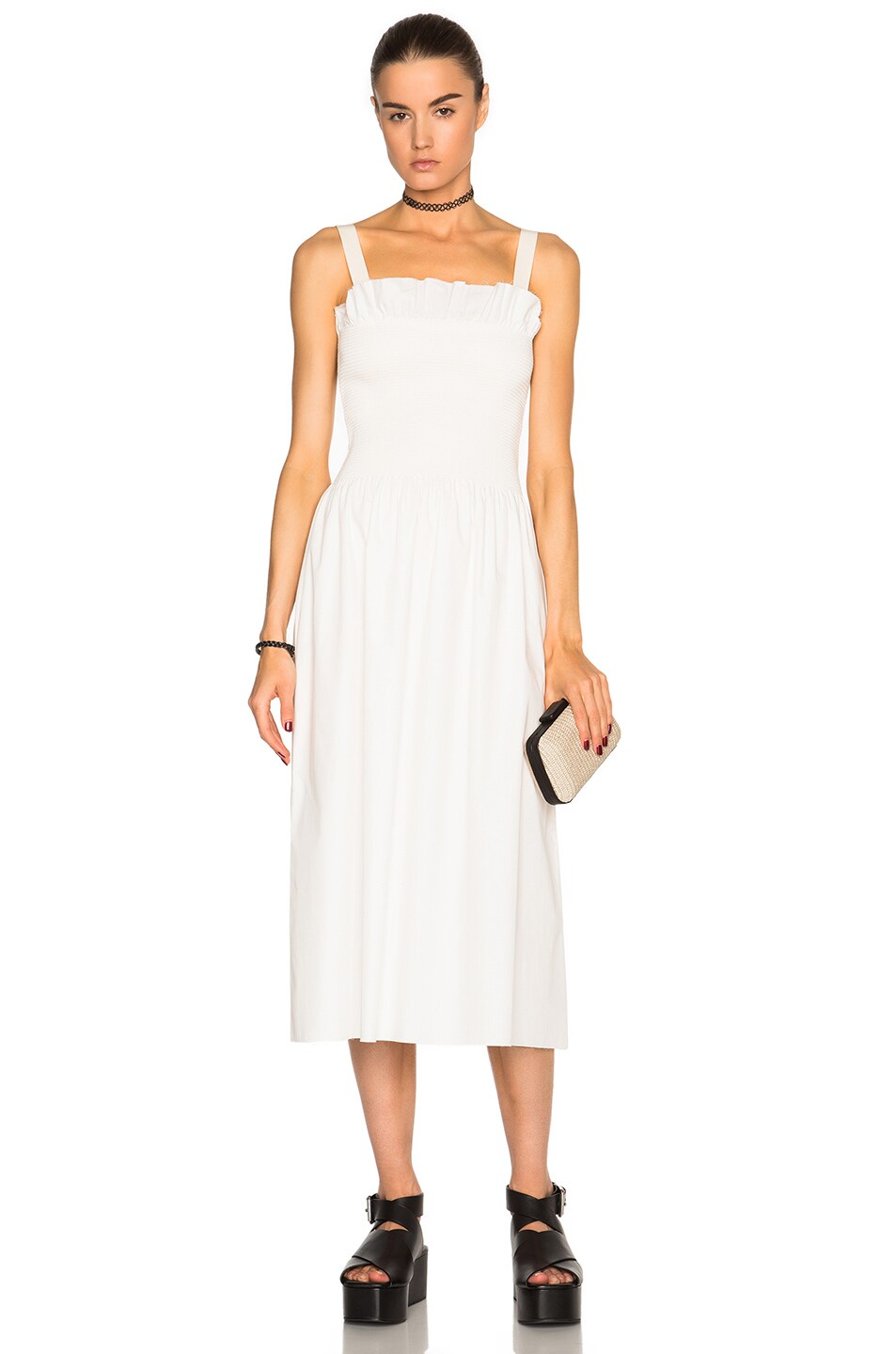 Image 1 of MM6 Maison Margiela Poplin Dress in Off White